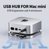 FIDECO Mac Mini M4 Dock usb 4 40Gbps external enclosure for Mac Mini 4/4Pro